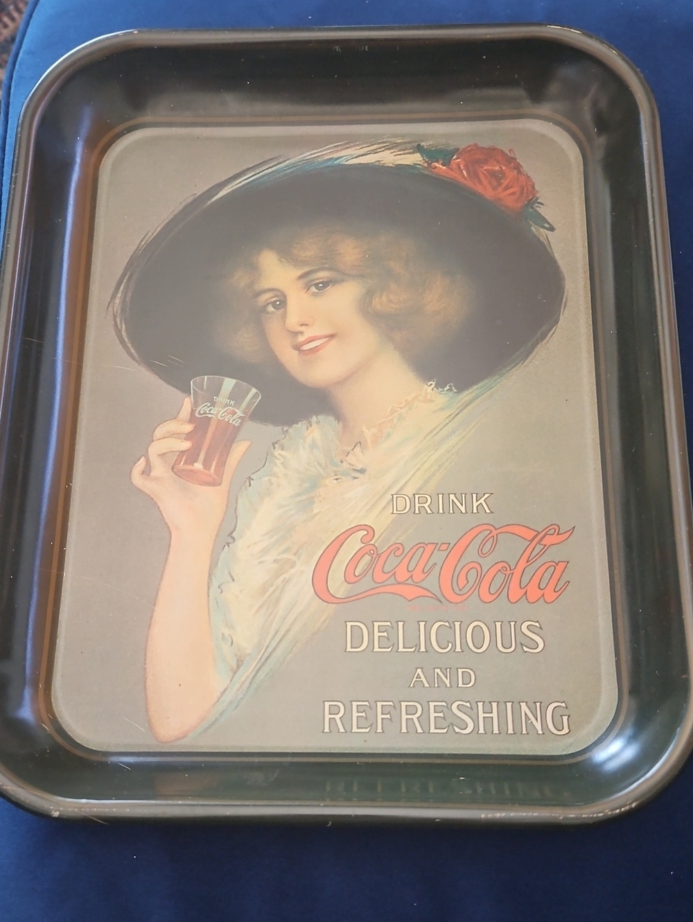 Coca Cola Vintage Style Decorative Tray - Black and Cream